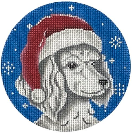 White Poodle Santa