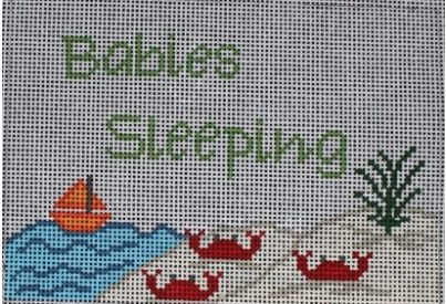 Seaside Crabs Baby Sleeping Sign