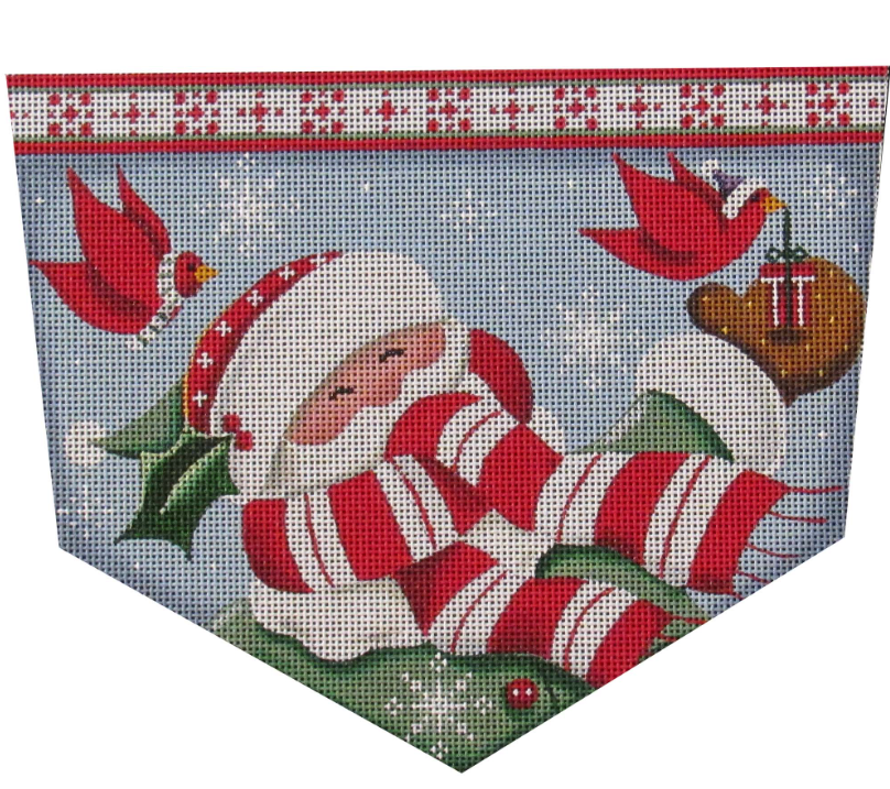 Cardinal Santa Stocking Cuff