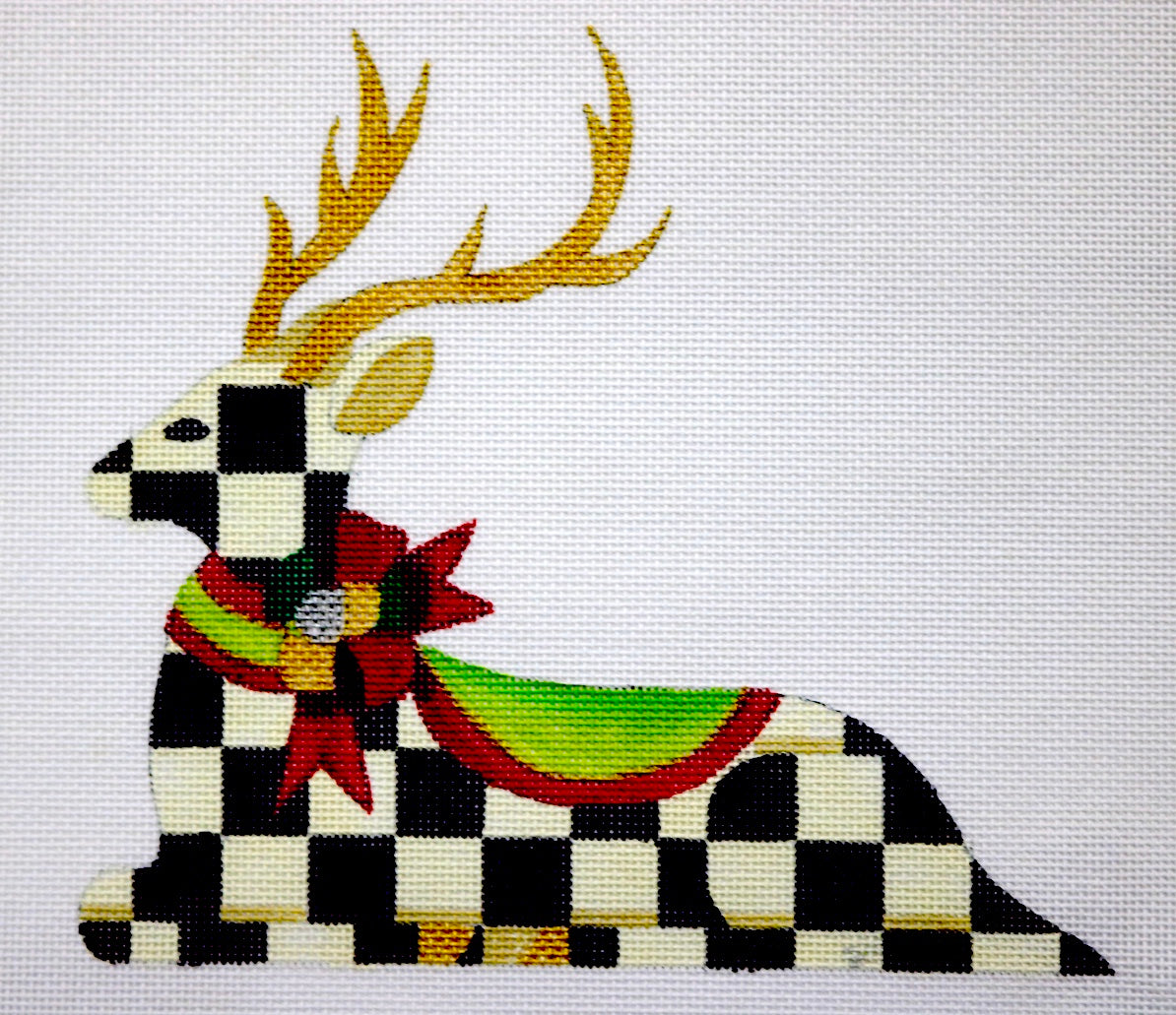 Harlequin Reclining Reindeer