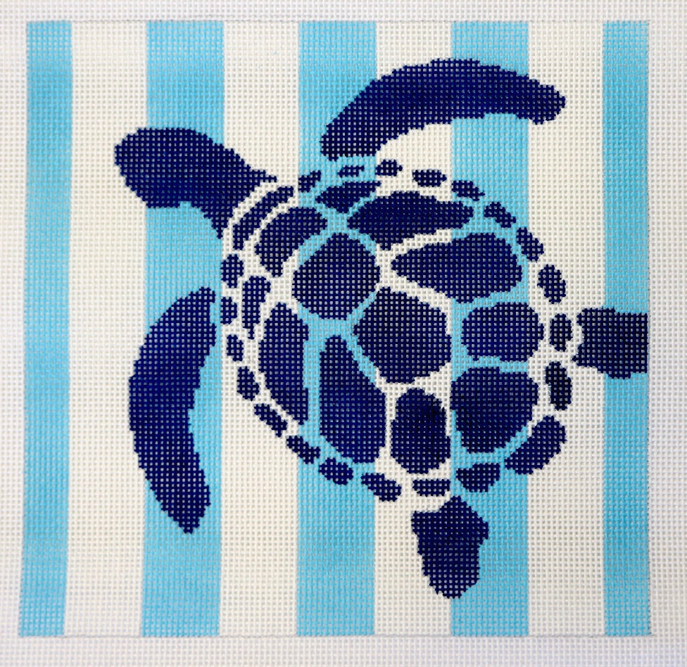 Sea Turtle Stencil Blue