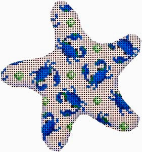 Blue Crabs White Starfish Ornament 3 75X3 75 18M