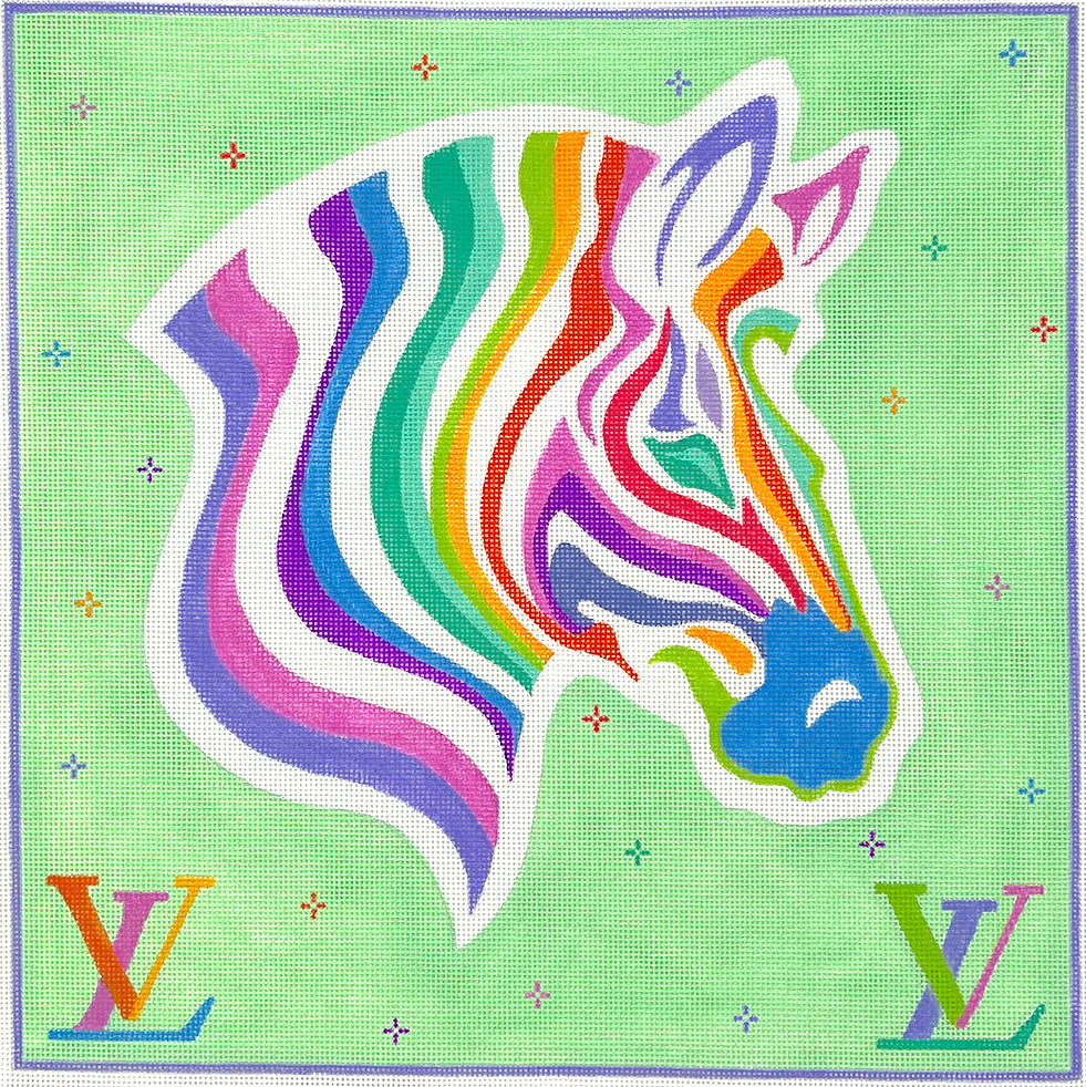 Designer Scarf Series-Louis Vuitton Multicolored Zebra