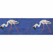 African Flamingos Belt on Cornflower