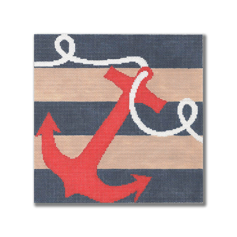 Anchor On Stripes