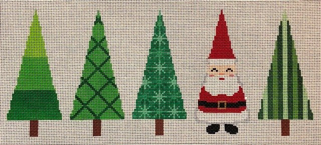 Santa w/4 Trees