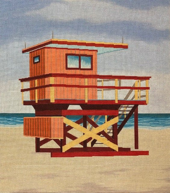 Red Lifeguard Stand