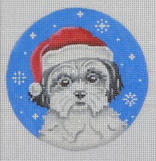 Black White Shih Zhu Santa