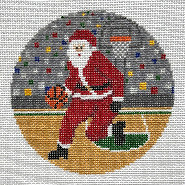 Sporty Santa - Basketball-Ann Kaye