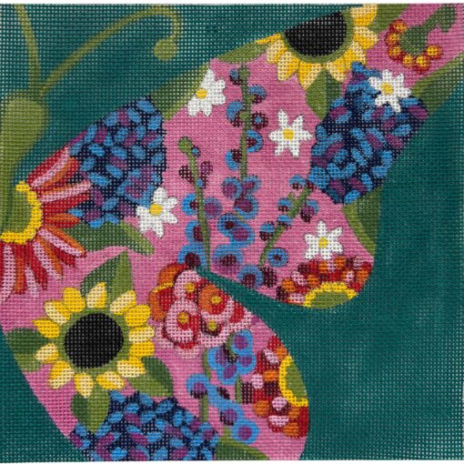 Small Half Butterfly Teal 7x7 13M Alice Peterson