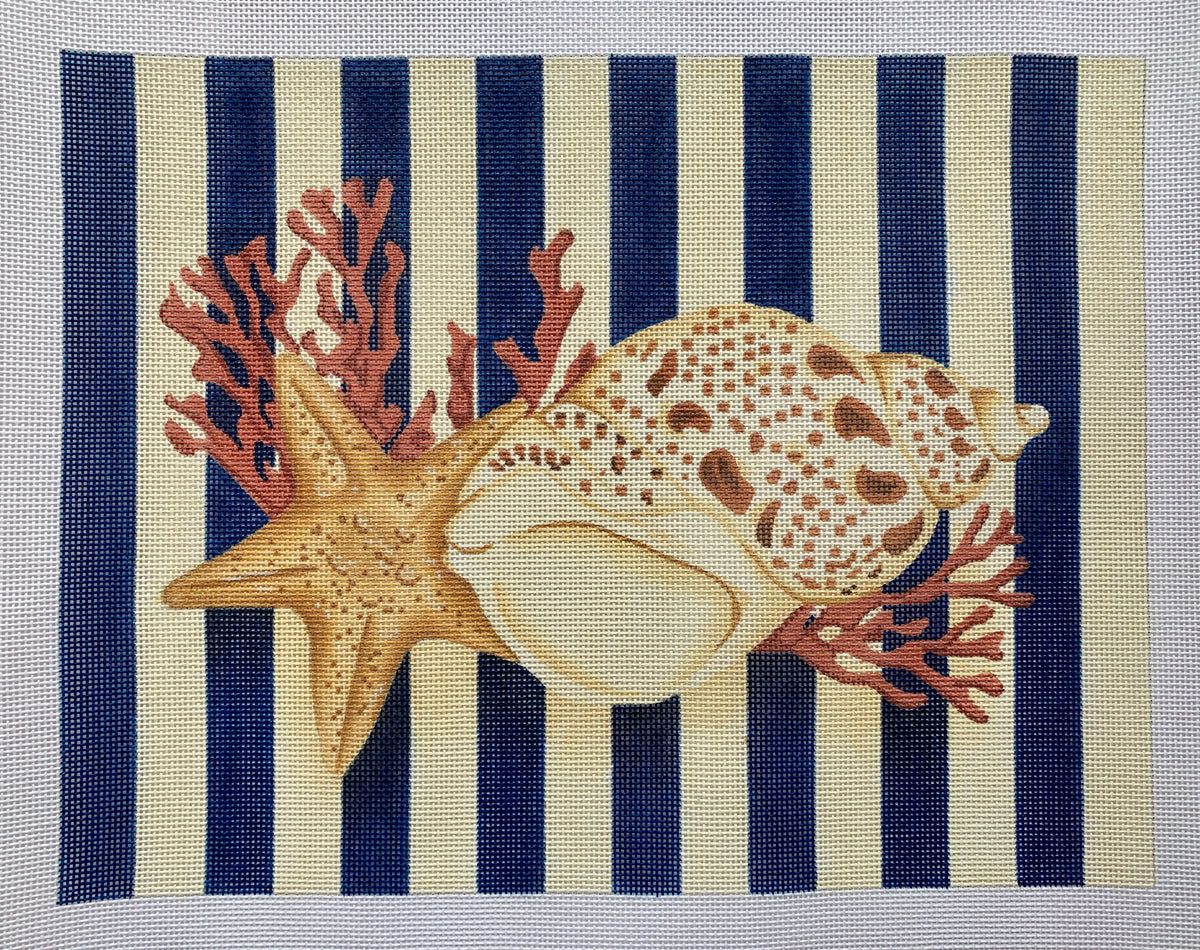 Shell Starfish On Stripes