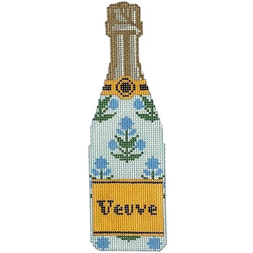 Veuve Bottle Block Print