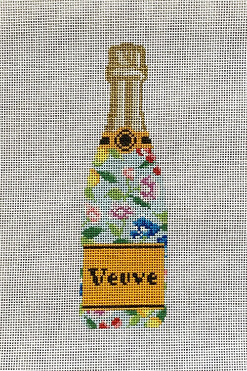 Veuve Bottle Blue Floral