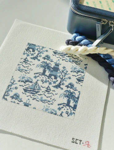 Summer Toile Insert-Blue