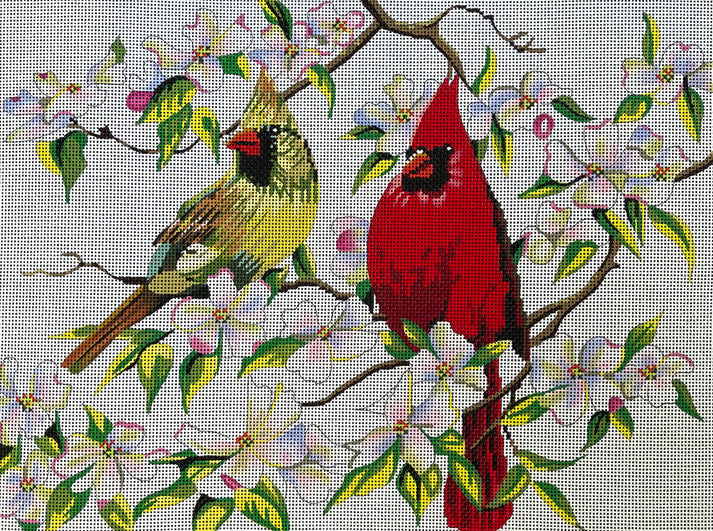 Cardinals On Cherry Blossoms