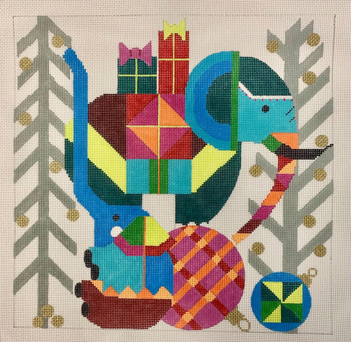 Elephant Abstract Christmas