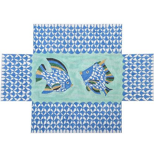 Herend Fishnet Tropical Fish Brick Cover