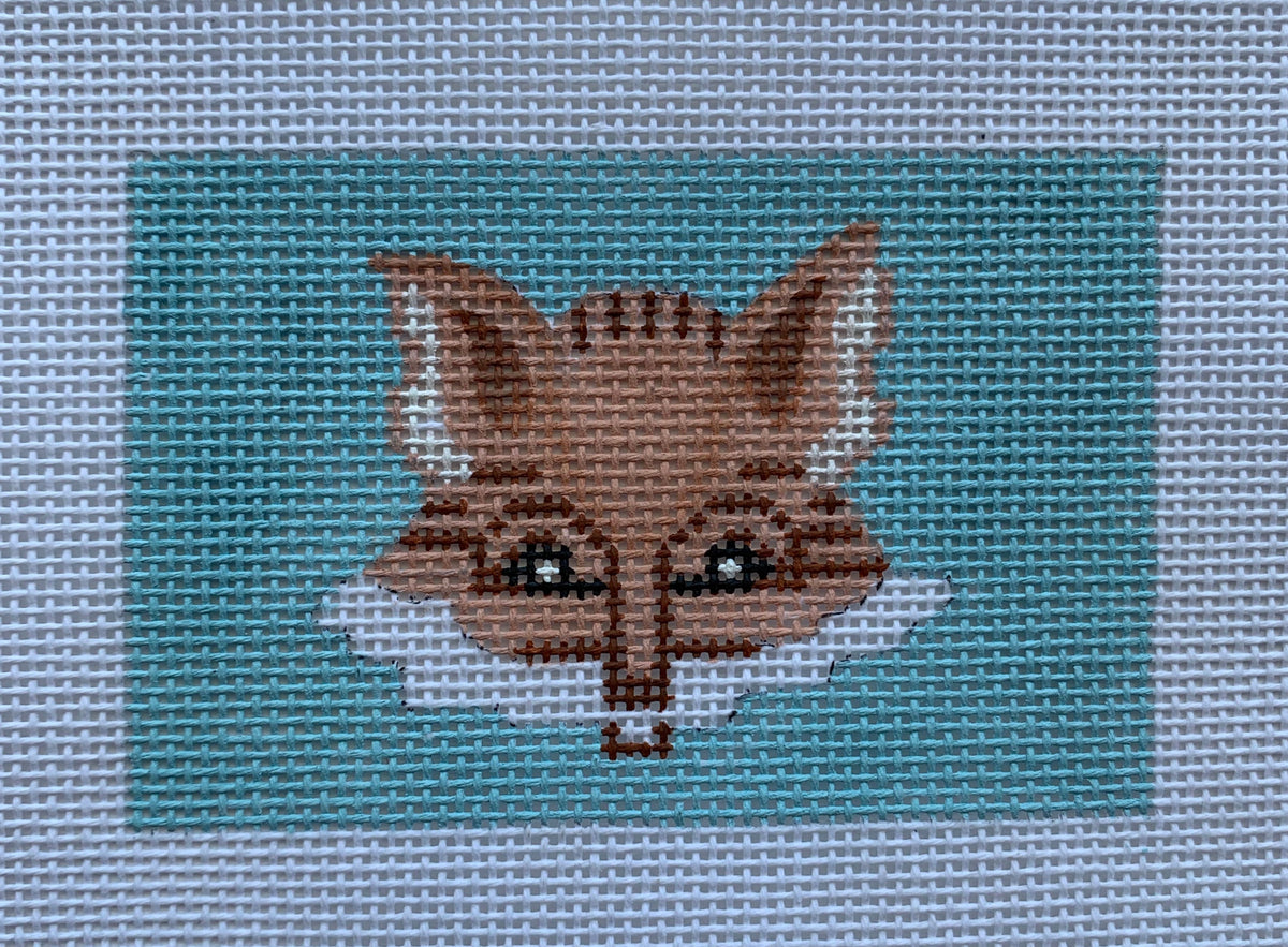 Fox Head On Light Blue