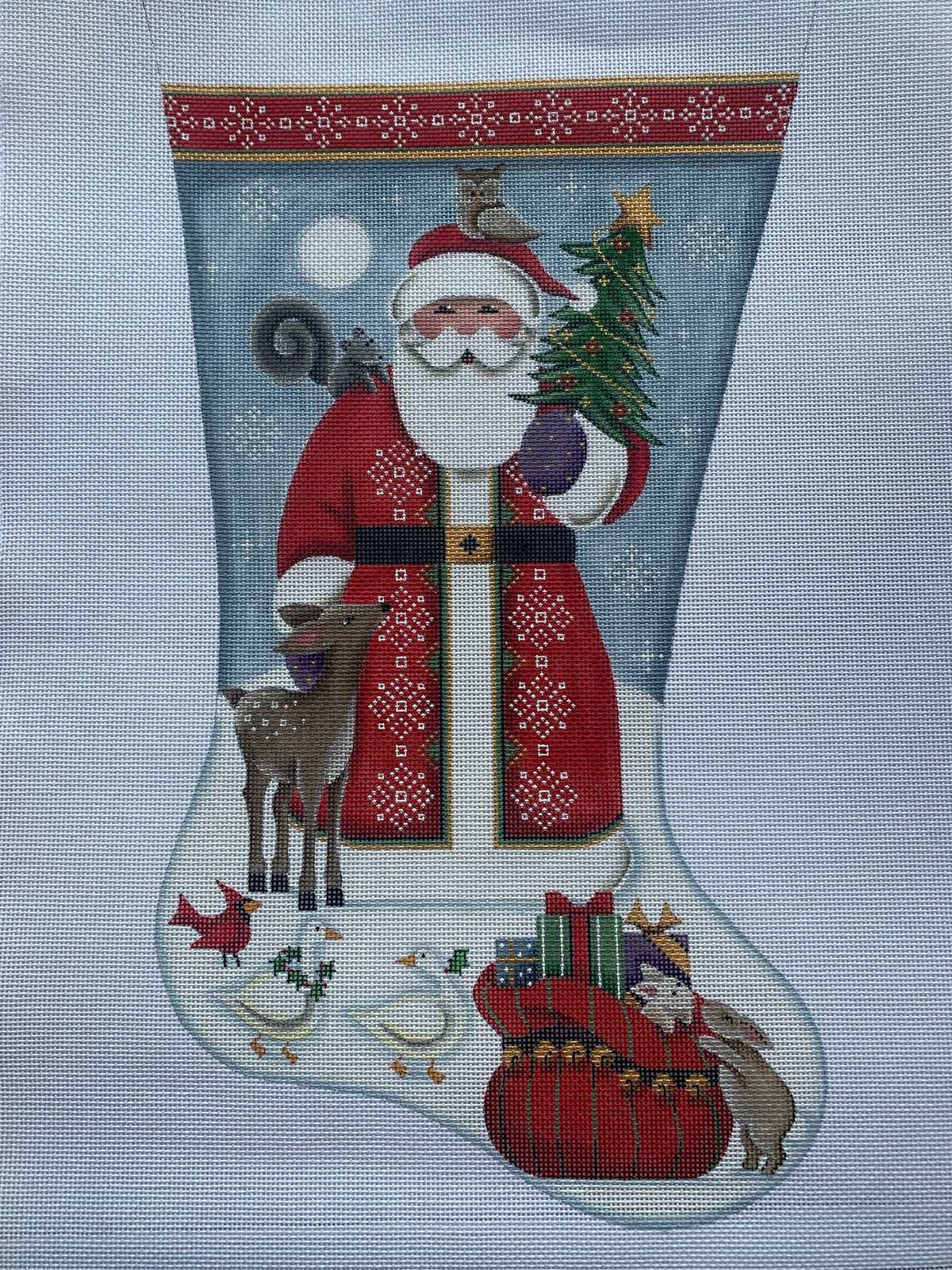 Forest Friends Santa Stocking