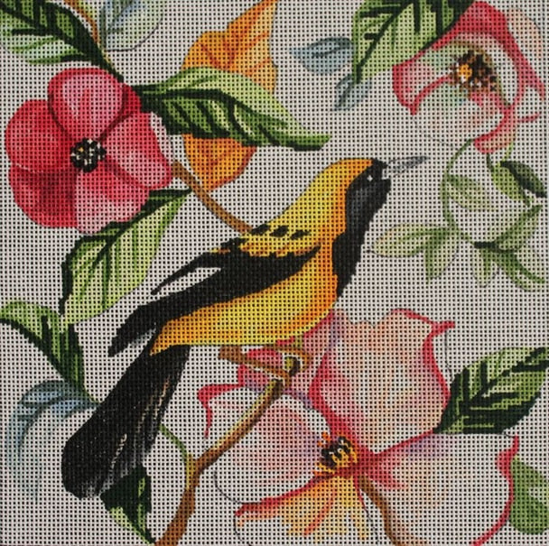 Floral With Yellow Bird