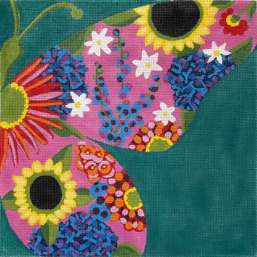 Large Half Butterfly - Teal 12x12 13M Alice Peterson