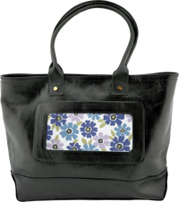 Italian Leather Tote Black