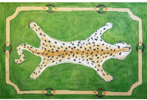 Leopard In Green Pillow