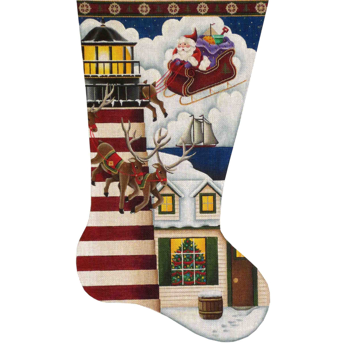 Lighthouse Christmas Stocking