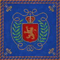 Crest With Lion On Navy