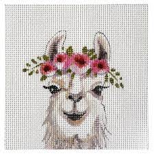 Baby Llama With Floral Crown