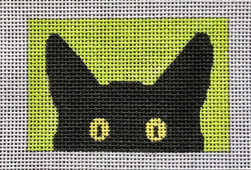 Peeky Kitty Luggage Tag Lime