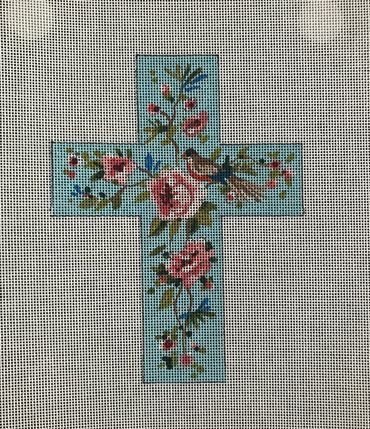 Floral Cross With Bird