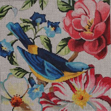 Floral With Blue Bird