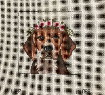 Harrier Hound With Floral Crown