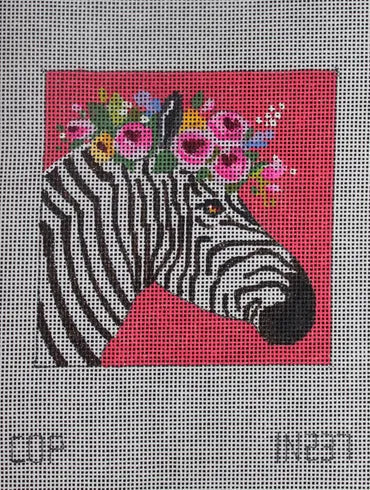 Zebra With Floral Crown