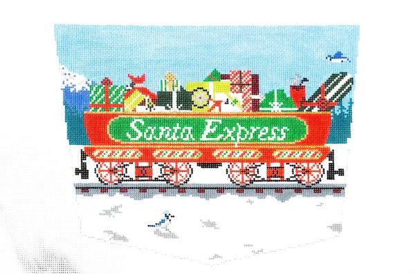 Santa Express Stocking Cuff-Ann Kaye