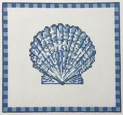 Scallop Shell In Ocean Blue 8 5 Sq