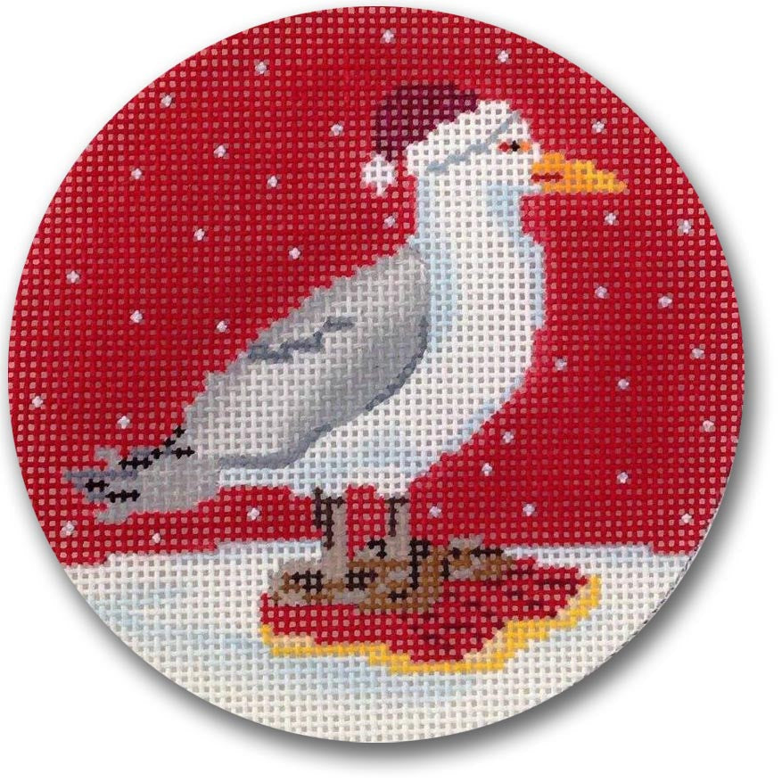 Seagull With Boots Ornament