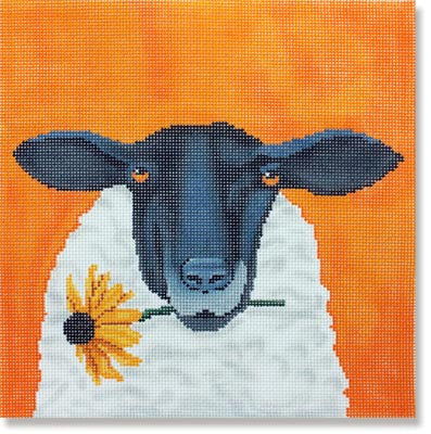 Sheep With Daisy Pillow