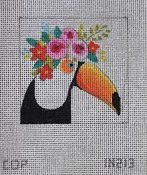 Toucan With Floral Crown