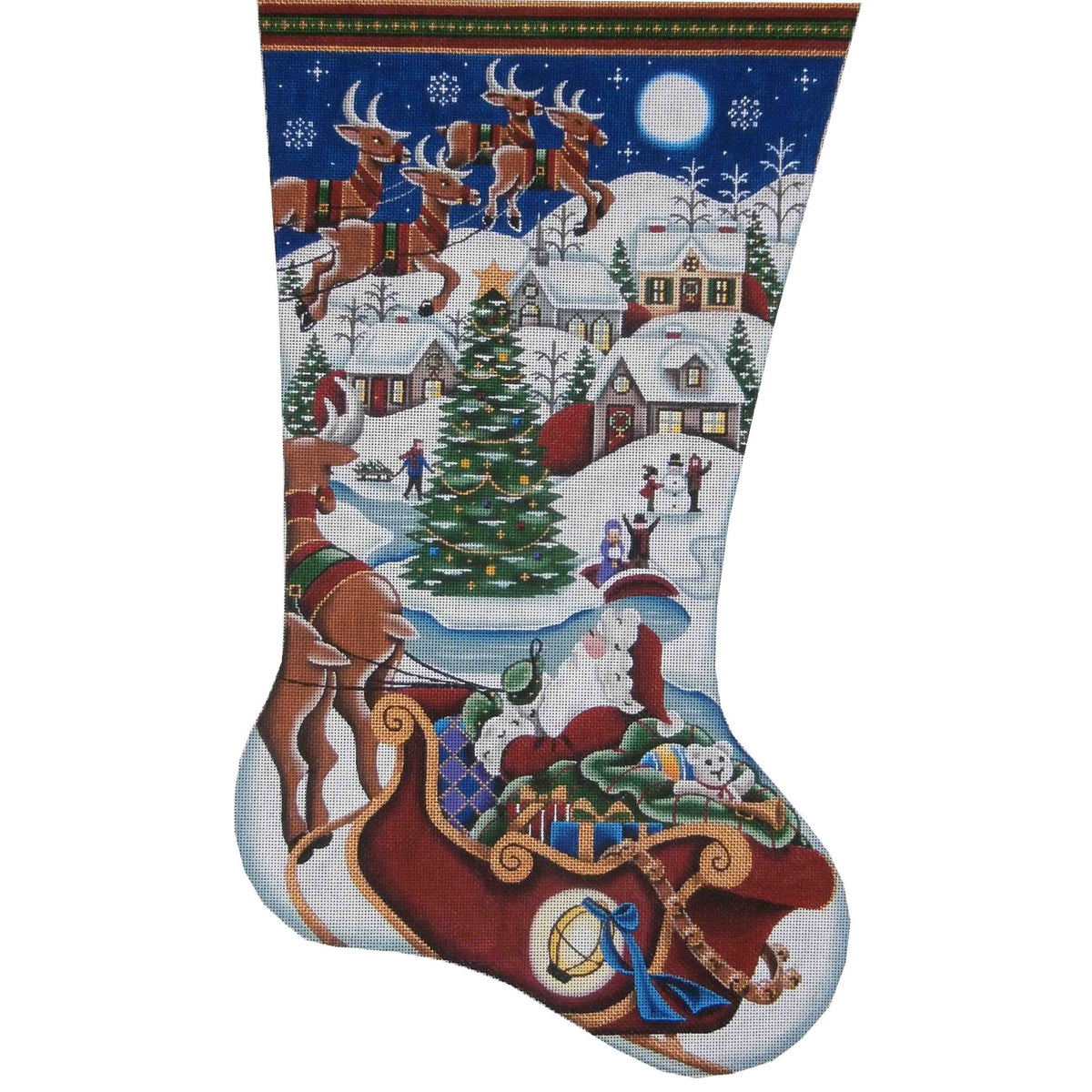 Village Christmas Stocking