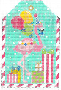 Birthday Flamingo Gift Tag