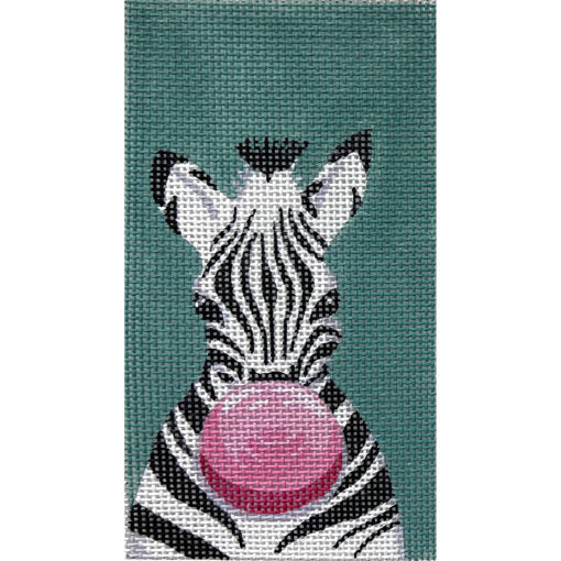 Zebra With Bubblegum Eyeglass Case